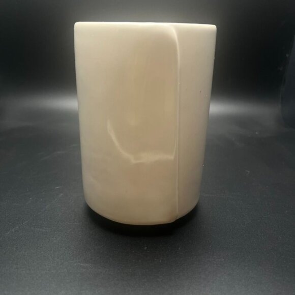 Vintage Claudia Shwide White Ceramic Mugs Set Of 2 - Minimalist Design MCM - Picture 2 of 3